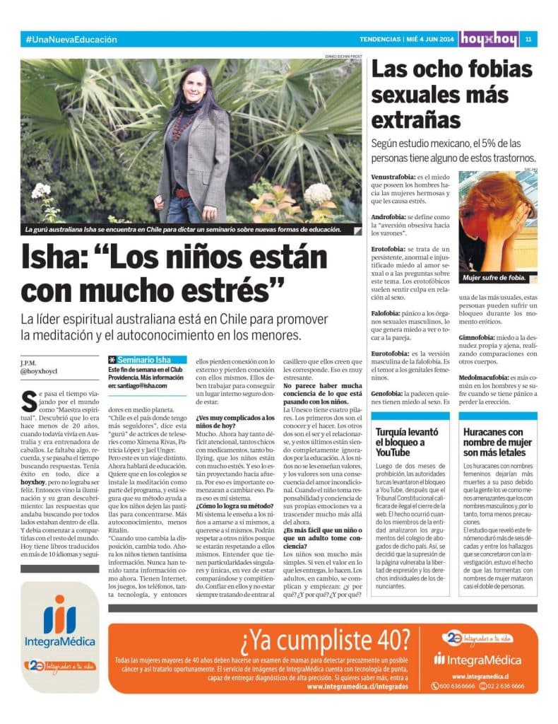Diario Hoy por Hoy, Chile