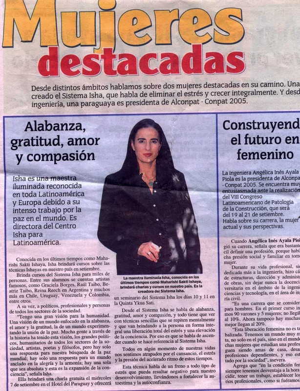 ABC Color – Nosotras, Paraguay Mujeres Destacadas Septiembre 2005