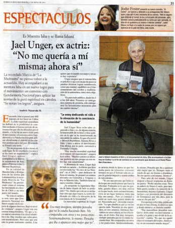 Diario La Segunda, Chile Jael Unger (Julia), habla sobre el Sistema Isha. Mayo 2011