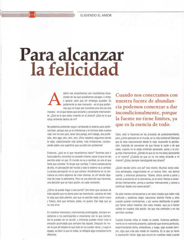 Para alcanzar la felicidad