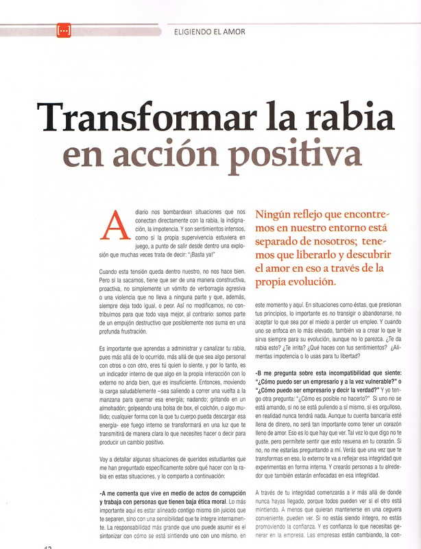 Transformar la rabia en acción positiva